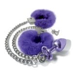 Nixie Metal Plug Furry Handcuff Set purple Metallic 4