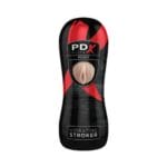 PDX Elite Vibrating Stroker Pussy Beige 2