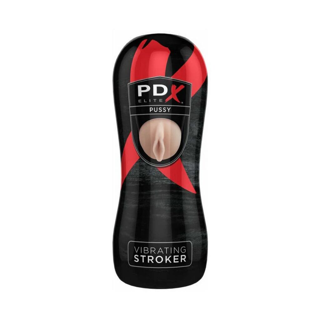 PDX Elite Vibrating Stroker Pussy Beige 2