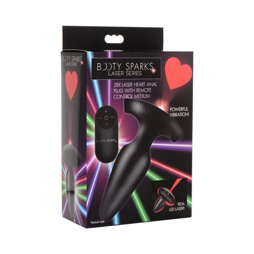 Booty Sparks Laser Heart Anal Plug with Remote M 1