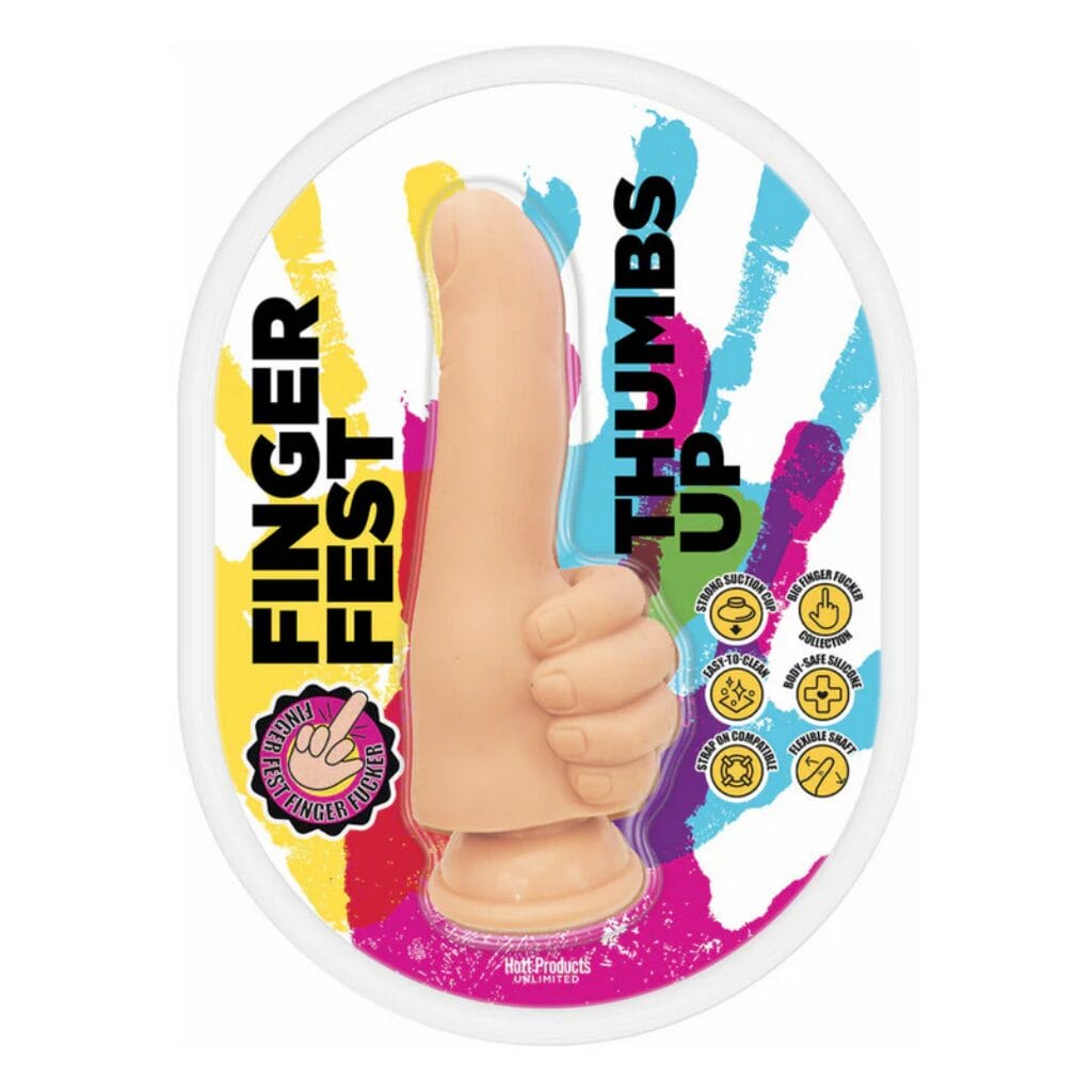 Finger Fest Thumbs Up Dildo Beige 1