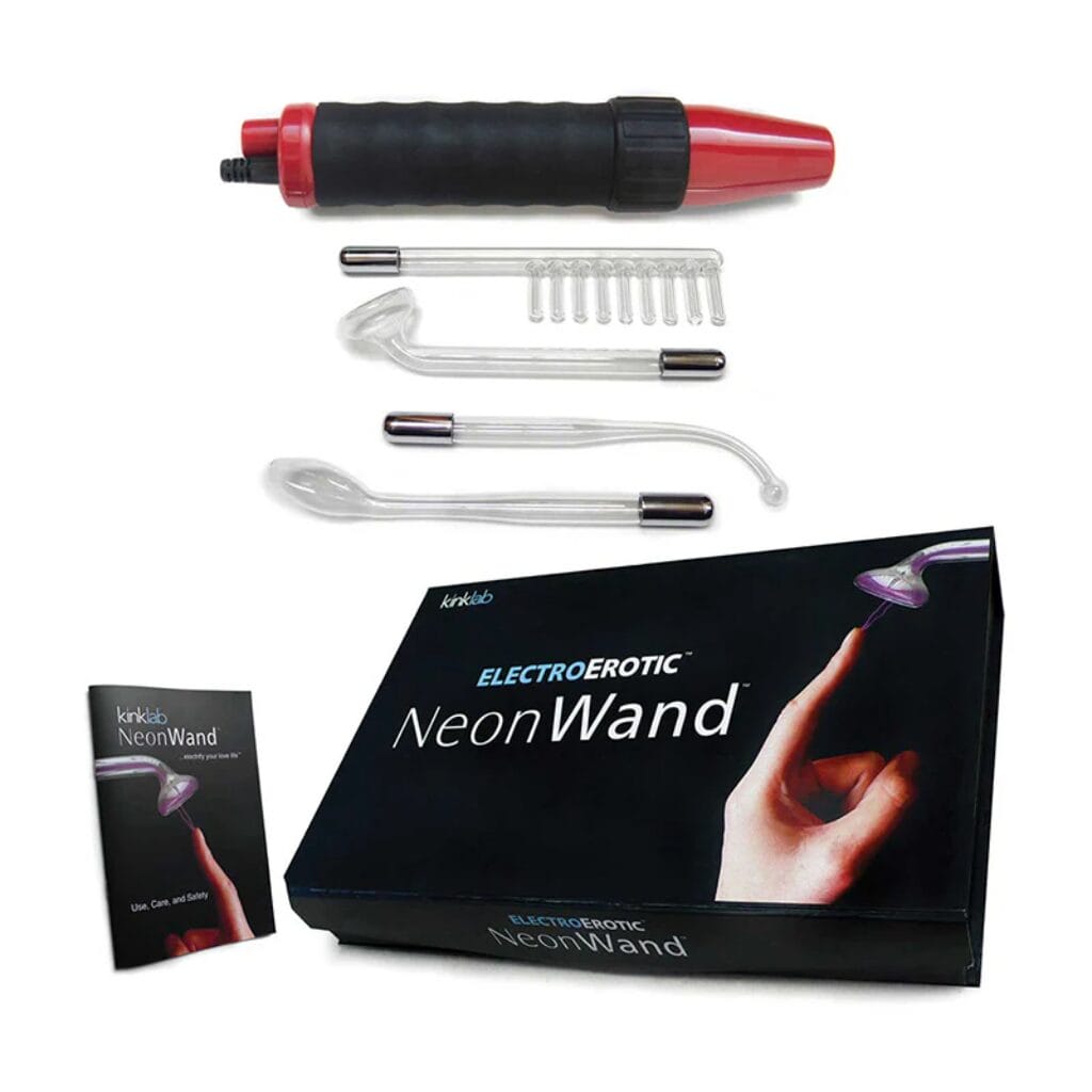 KinkLab Neon Wand Electrosex Kit, Red Handle 1