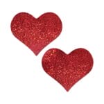 Pastease Heart Glitter Red Full Breast Covers Support Tape 1