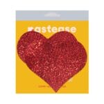 Pastease Heart Glitter Red Full Breast Covers Support Tape 2