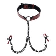 Saffron Collar with Nipple Clamps