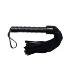 Short Suede Flogger with Leather Handle - BLACK 1