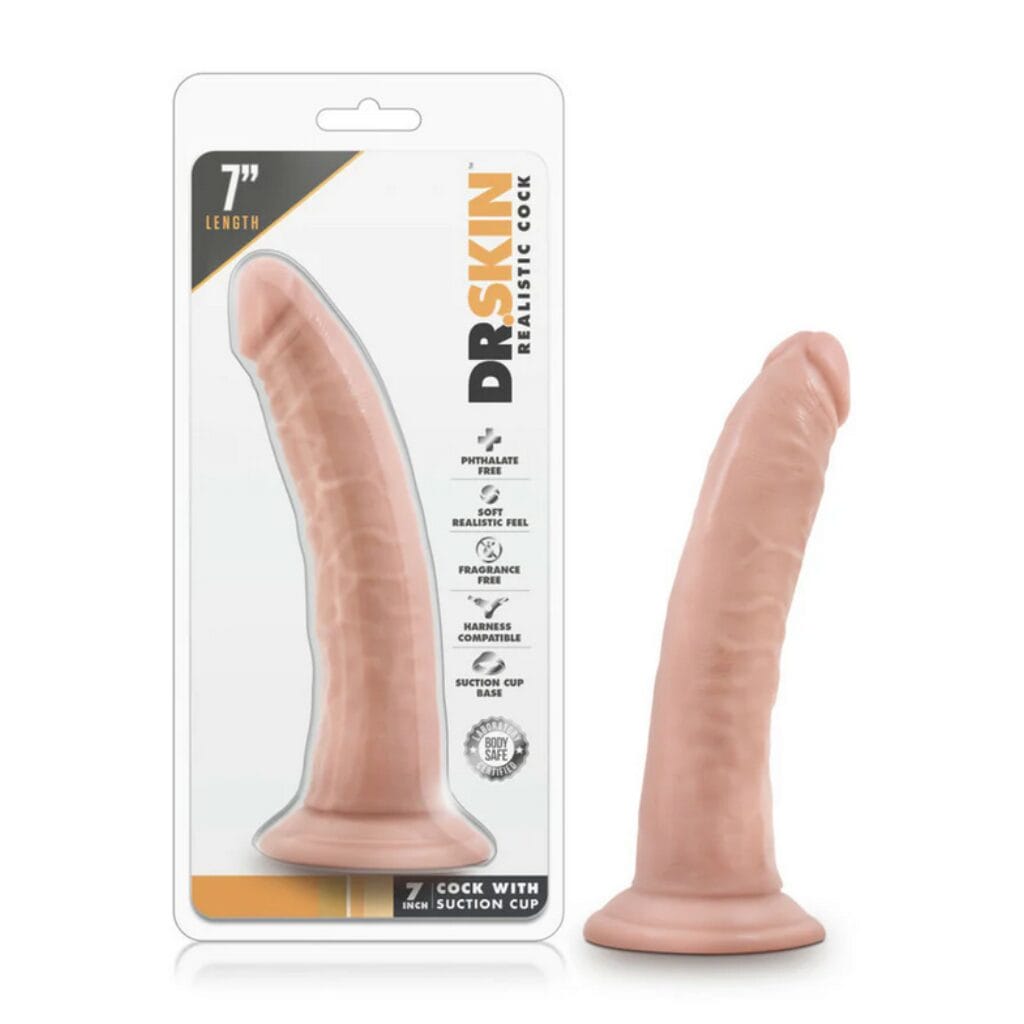 Dr Skin Realistic 7in Dildo Beige 1