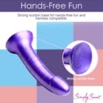 Metallic Silicone 7 Inch Dildo - Purple 5