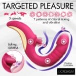 Tease and Please Thrusting and Licking Vibrator 3