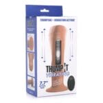 7X Remote Control Vibrating and Thumping Dildo - Medium 1