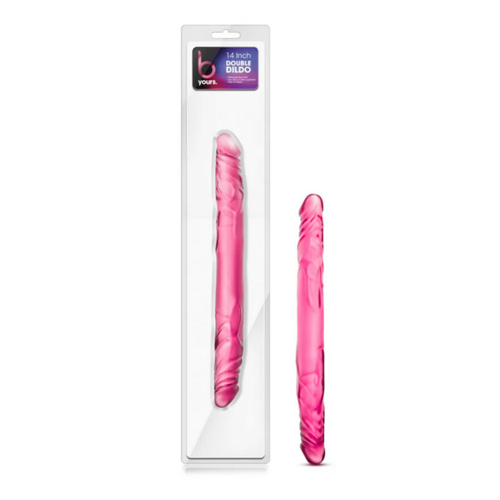 B Yours 14 in. Double Dildo Pink 1