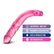 B Yours Double Dildo 14in - Pink