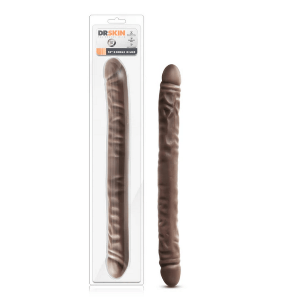 Dr. Skin - 18 Inch Double Dildo - Chocolate 1