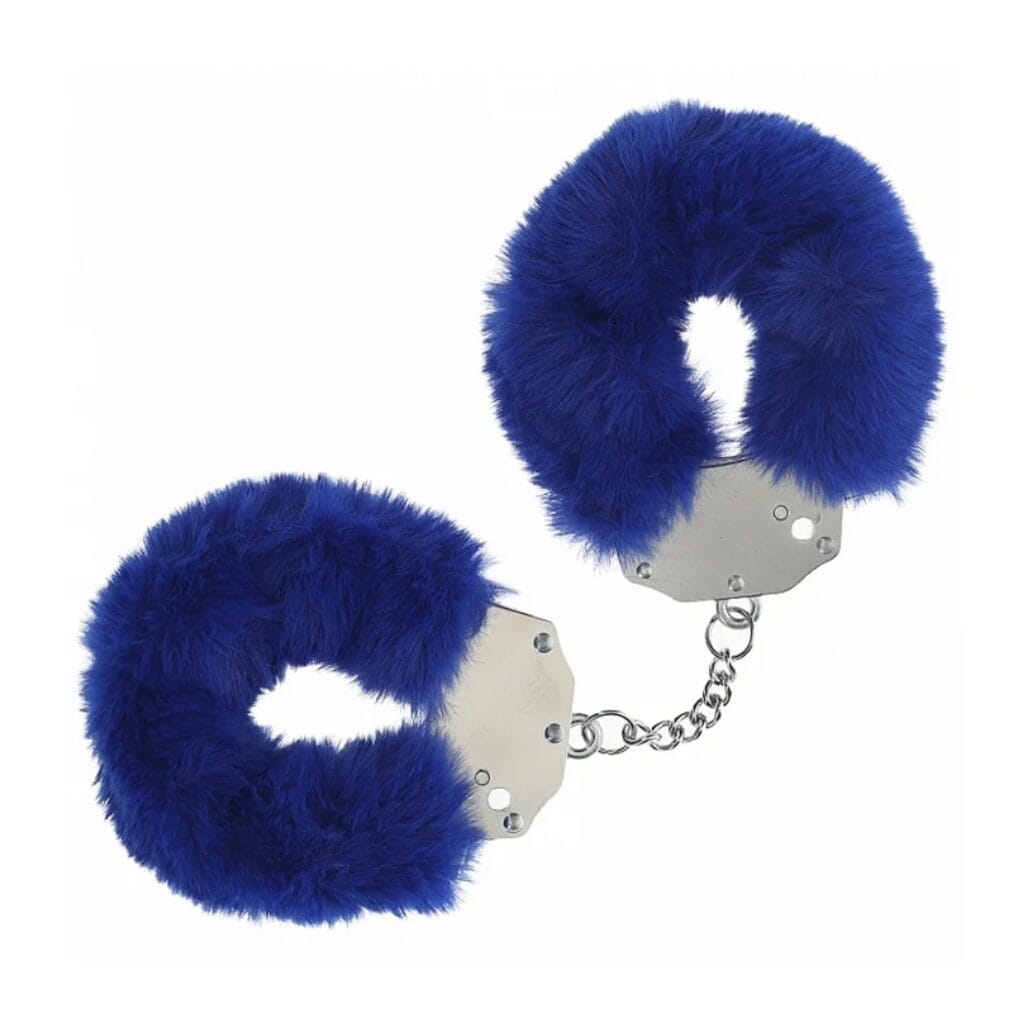 Heavy-Duty Fluffy Handcuffs Navy 2