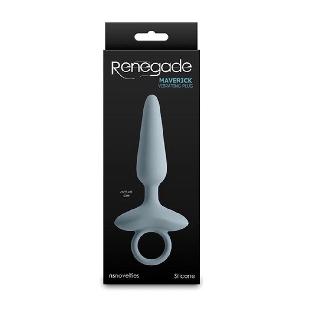 Renegade Maverick Vibrating Anal Plug - Gray 1